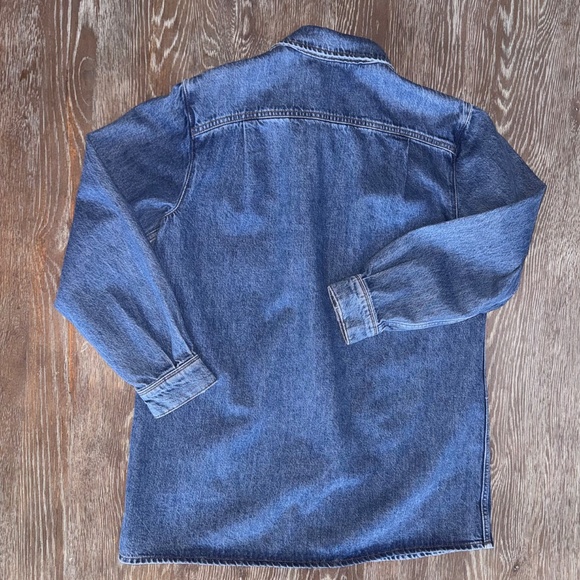 FRAME denim A-Line Shirt Dress in Brisk size XS - Picture 7 of 10